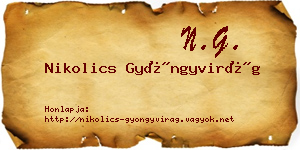 Nikolics Gyöngyvirág névjegykártya